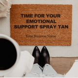 Emotional Support Spray Tan Print Door Mat - Personalized Doormat