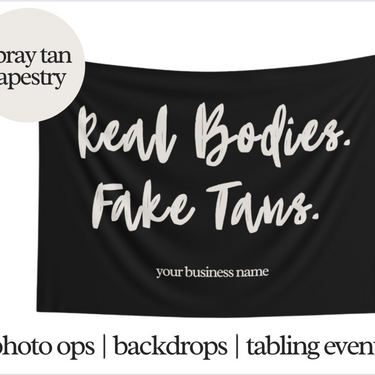 Spray Tan Tapestry - Real Bodies, Fake Tans
