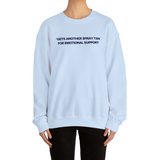 Emotional Support Spray Tan Crewneck Sweatshirt - Women's Winter Top