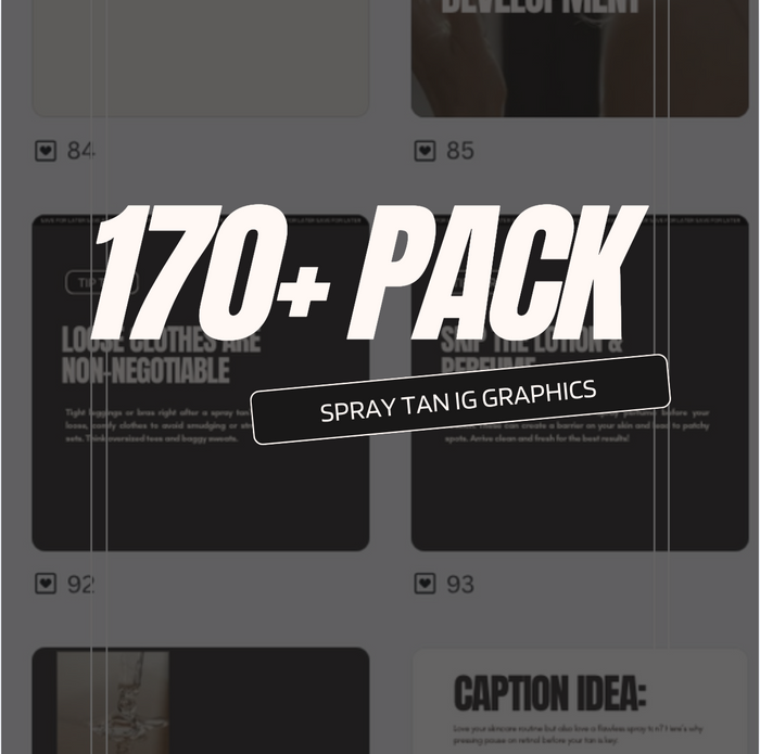 Volume 5: 170 + Spray Tan Instagram Posts