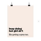 Spray tan salon poster