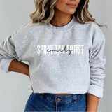 Custom Spray Tan Artist Crewneck Sweatshirt - Women's Long Sleeves Top