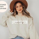 Custom Spray Tan Tech Crewneck With Your Name
