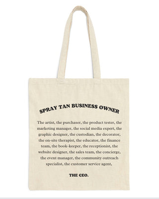 Spray Tan Tote Bag Sunless Tanning Custom Bag Spray Tan CEO Spray Tan Artist Gift Sunless Professional Spray Tan Artist Spray Tan Bag