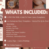 100 Spray Tan Instagram Posts BUNDLE, Volume 2: IG Stories + Resized For In-Feed Posts, Editable Digital Downloads, Canva Templates