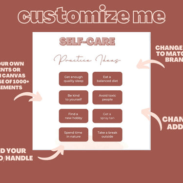 60 Self Love + Woman Empowerment Instagram Posts Canva Template