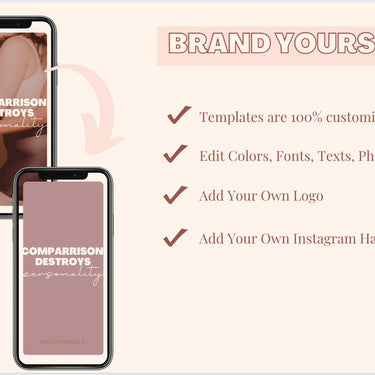 60 Self Love + Woman Empowerment Instagram Posts Canva Template