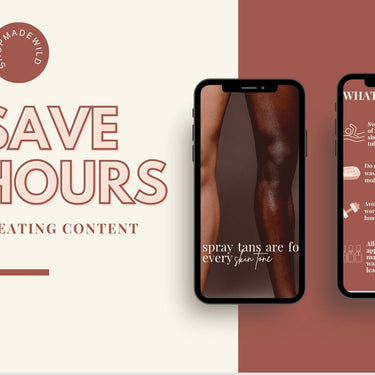 75+ Spray Tan Instagram Posts BUNDLE | VOLUME 1: In Feed Posts + Resized For Stories | Editable Digital Downloads | Canva Templates