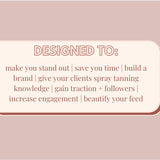 75+ Spray Tan Instagram Posts -VOLUME 1, Editable Social Media Graphics, Canva Templates, Business Marketing, Sunless Artist, Branding