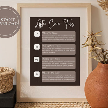 2 Spray Tan Educational Wall Art Digital Prints - Wall Decor Artwork