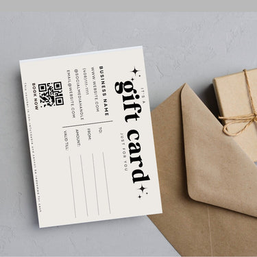 Gift Certificate Templates, Boho Gift Cards For Small Business, Canva Templates, Editable Spray Tan Gift Card, DIY Printable Gift Voucher