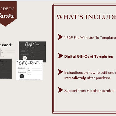 Gift Certificate Canva Template - Download PDF, PNG and JPG