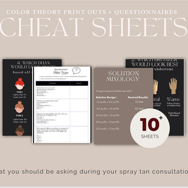 Spray Tan Color Theory Consultation Forms: Optimize Your Client Experience - Identify The Perfect Spray Tan Solution To Use For Each Client