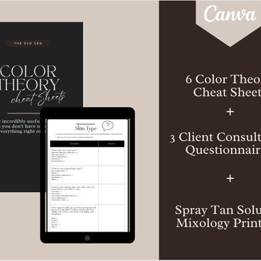 Spray Tan Color Theory Consultation Forms: Optimize Your Client Experience - Identify The Perfect Spray Tan Solution To Use For Each Client