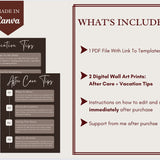 2 Spray Tan Educational Wall Art Digital Prints - Wall Decor Artwork