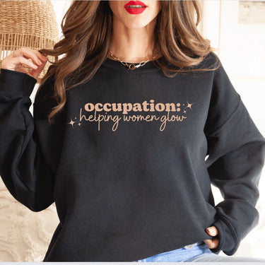 Helping Women Glow Print Crewneck Sweatshirt Fashion 2024