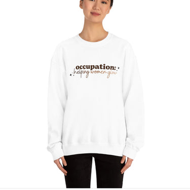 Helping Women Glow Print Crewneck Sweatshirt Fashion 2024