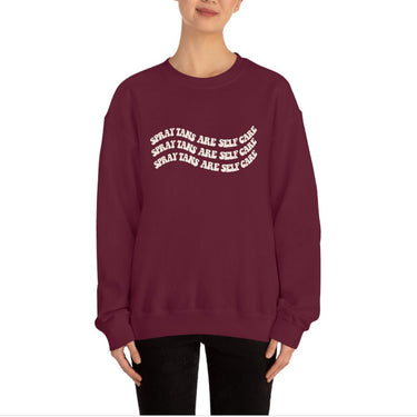 Spray Tans Are Self Care Crewneck, Size S-5XL, Sunless Professional, Spray Tan Clothing, Spray Tan Uniform, Spray Tan Sweatshirt