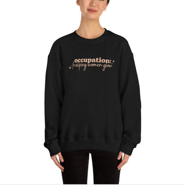 Helping Women Glow Print Crewneck Sweatshirt Fashion 2024