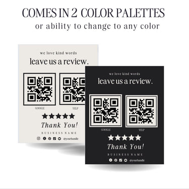 4 Request For Review Card QR Code Templates - Review Canva Templates
