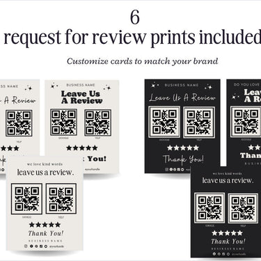 4 Request For Review Card QR Code Templates - Review Canva Templates