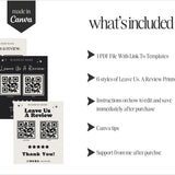 4 Request For Review Card QR Code Templates - Review Canva Templates