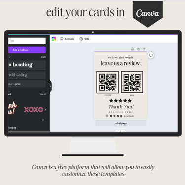 4 Request For Review Card QR Code Templates - Review Canva Templates