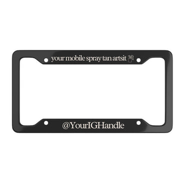 Mobile Spray Tan Artist License Plate Frame - Vehicle Number Plate