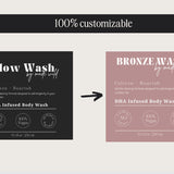Body Wash Label Canva Template PDF Download 2024