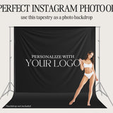 Customized Branded Tapestry, Photo Op Backdrop, Salon Decor, Branded Wall Art. Tabling Events, Photo Booth Backdrop For Salon, Logo Banner