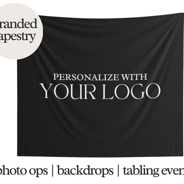 Customized Branded Tapestry, Photo Op Backdrop, Salon Decor, Branded Wall Art. Tabling Events, Photo Booth Backdrop For Salon, Logo Banner