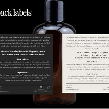 Body Wash Label Canva Template PDF Download 2024
