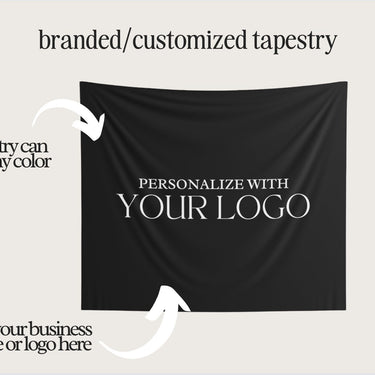 Customized Branded Tapestry, Photo Op Backdrop, Salon Decor, Branded Wall Art. Tabling Events, Photo Booth Backdrop For Salon, Logo Banner