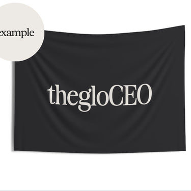 Customized Branded Tapestry, Photo Op Backdrop, Salon Decor, Branded Wall Art. Tabling Events, Photo Booth Backdrop For Salon, Logo Banner