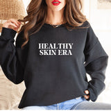 Healthy Skin Era Printed Crewneck Sweatshirt - Winter Top For Women's