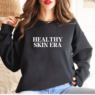 Healthy Skin Era Printed Crewneck Sweatshirt - Winter Top For Women's