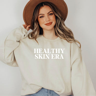 Healthy Skin Era Printed Crewneck Sweatshirt - Winter Top For Women's