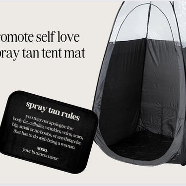 Custom Spray Tan Rules, Spray Tan Tent Mat, Self Love, Anti-Slip, Spray Tan Accessories. Sunless Artist, Spray Tan Technician