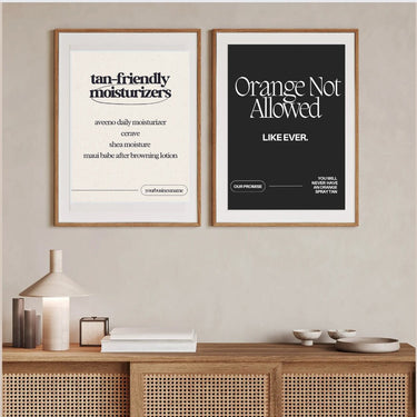 Orange Not Allowed Wall Poster - Wall Decor Print Online