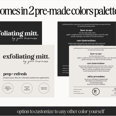 Exfoliating Mitt Label Templates - Canva Templates 2024 Online