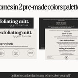 Exfoliating Mitt Insert Card Template For Canva Online
