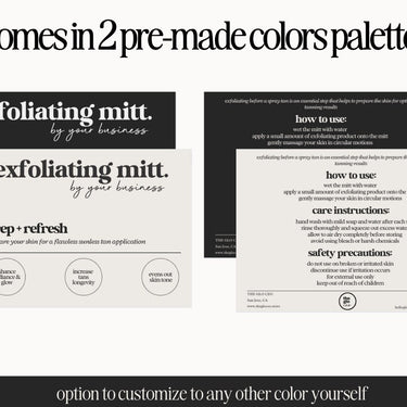 Exfoliating Mitt Insert Card Template For Canva Online