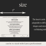 Exfoliating Mitt Insert Card Template For Canva Online
