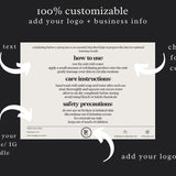 Exfoliating Mitt Insert Card Template For Canva Online