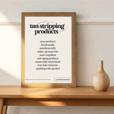 Tan Stripping Products Salon Wall Poster Online