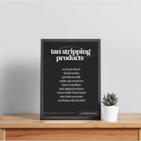 Tan Stripping Products Salon Wall Poster Online
