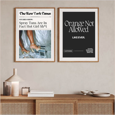Newspaper Spray Tans Hot Girl Sh*t Wall Poster For Salon Online