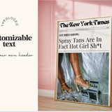 Newspaper Spray Tans Hot Girl Sh*t Wall Poster For Salon Online