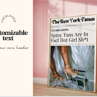 Newspaper Spray Tans Hot Girl Sh*t Wall Poster For Salon Online