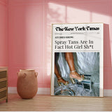 Newspaper Spray Tans Hot Girl Sh*t Wall Poster For Salon Online